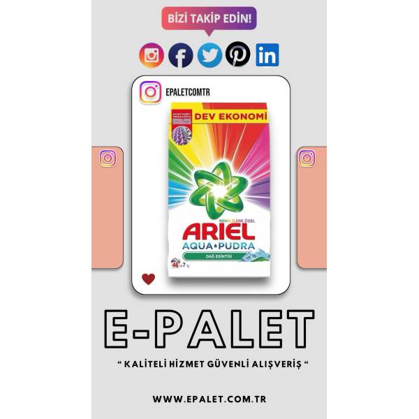 ARİEL 7 KG RENKLİ&BEYAZ İÇİN DETERJAN